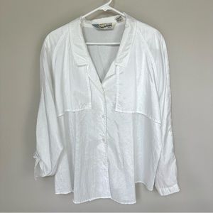 Diane Von Furstenberg Vintage Crinkle Top with Flaps 42 / 22W